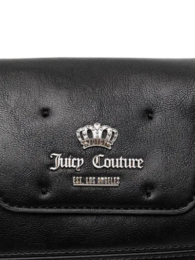Juicy Couture Chain Logo Shoulder Bag In Black