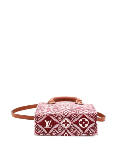 Pre-owned Louis Vuitton Petit Sac Plat Bag Limited Edition Since 1854 Monogram Jacquard Crossbody Bag In Red