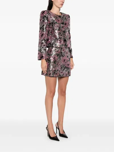 Self-portrait Sequined Jacket In Multi