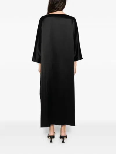 Gianluca Capannolo Laura Long Long Dress In Black Triacetate In Black