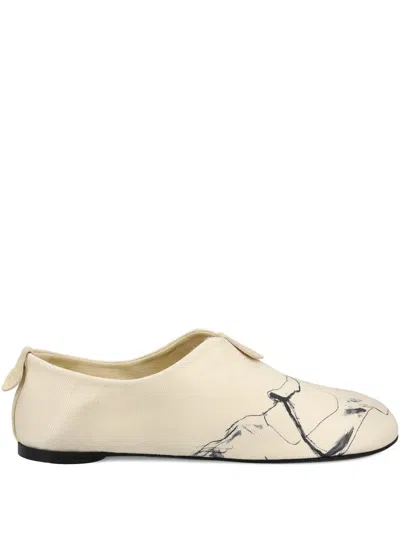 Loro Piana Floaty Graphic-print Loafers In Animal Print