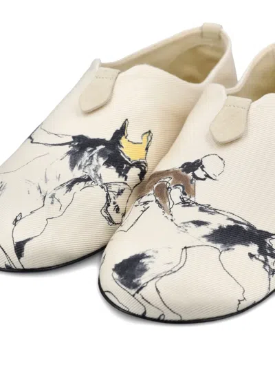 Loro Piana Floaty Graphic-print Loafers In Animal Print