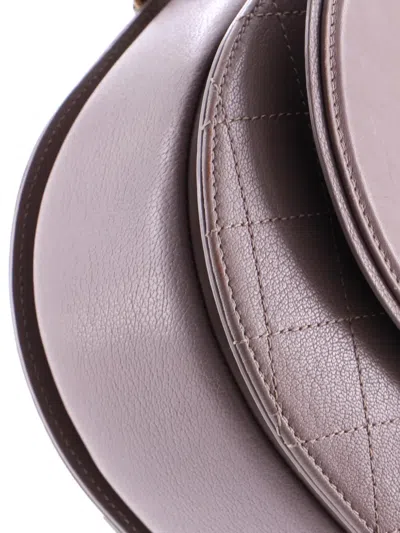 Pre-owned Chanel Coco Curve Flap Messenger Calfskin And Quilted Goatskin Medium Crossbody Bag In Neutral