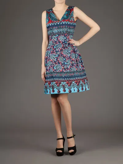 Linda Farrow Printed Lantern Dress In Multi