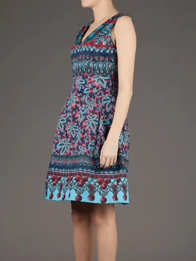 Linda Farrow Printed Lantern Dress In Multi