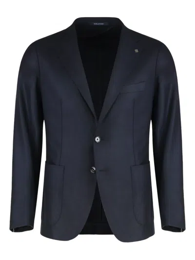 Tagliatore Single-breasted Jacket With Two Buttons In Blue
