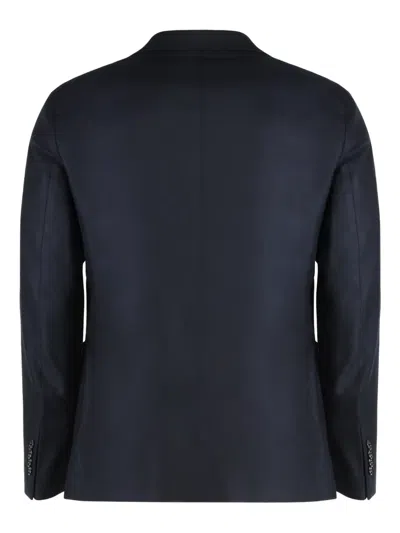 Tagliatore Single-breasted Jacket With Two Buttons In Blue