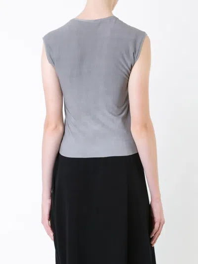 交叉细节无袖上衣