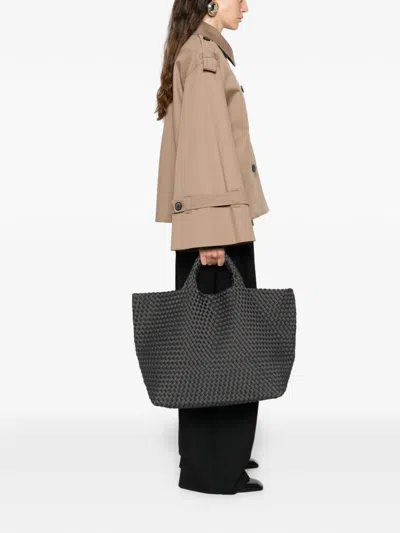 Naghedi Large St. Barths Woven Tote Bag In Black