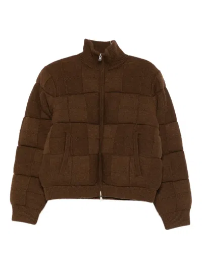 Guest In Residence Quilted Puffer Jacket In Brown