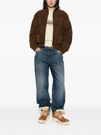 Guest In Residence Quilted Puffer Jacket In Brown