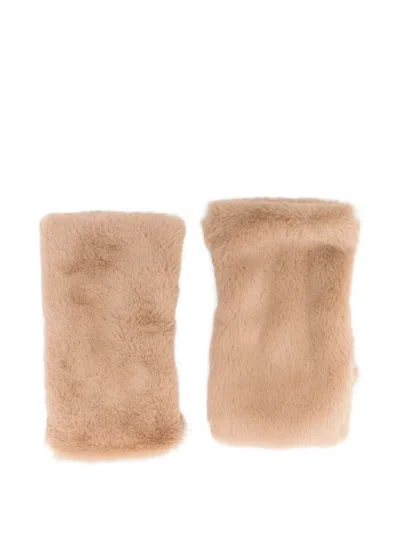 Alpo Faux-fur Gloves In Brown