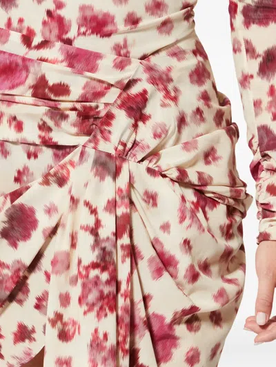 Isabel Marant X Ovia Floral Knot Skirt In Neutral