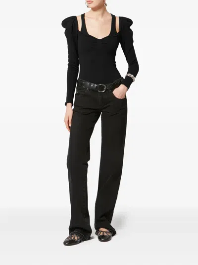 Isabel Marant X Sielle Puff Sleeve Pullover In Black