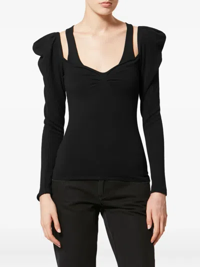 Isabel Marant X Sielle Puff Sleeve Pullover In Black