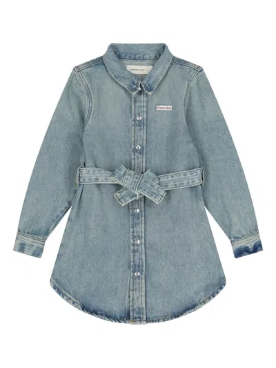 Calvin Klein Denim Dress In Blue