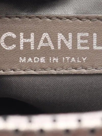 Pre-owned Chanel 2006-2008 Reissue Perforated Calfskin Drill Flap Shoulder Bag In Silver