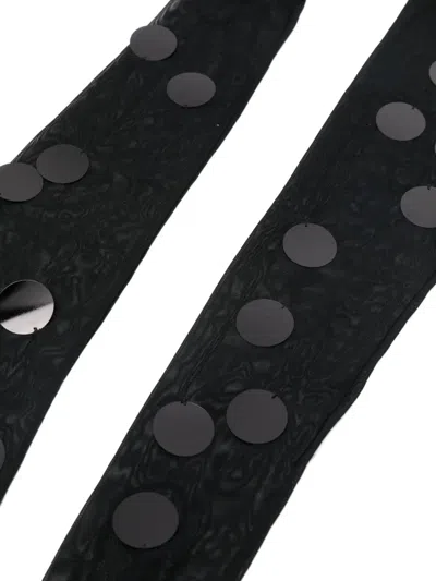 David Koma Sequin-embellished Long Gloves In Black