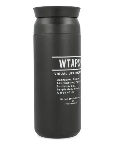 Wtaps X Kinto Printed-motif Bottle (500ml) In Black