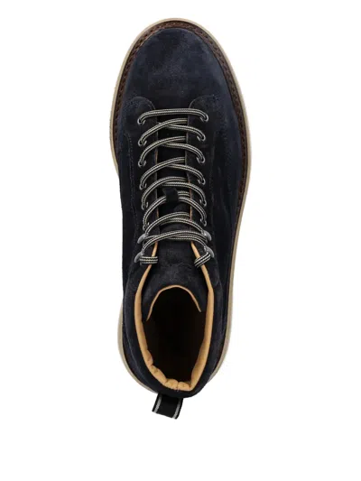 Gant Lace-up Panelled Boots In Multi