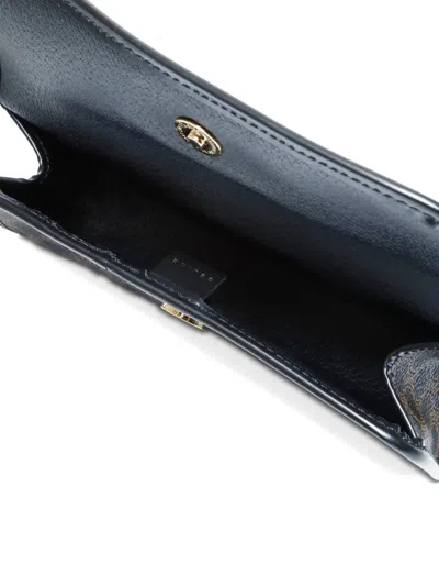 Pre-owned Celine 1990s Macadam Pattern Pouch In Black