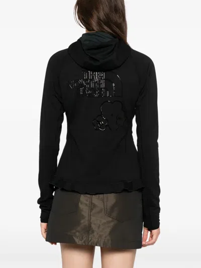 Cecilie Bahnsen Ruffled Zip Top In Black