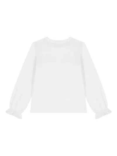 Guess Logo-detail Long-sleeved T-shirt In White