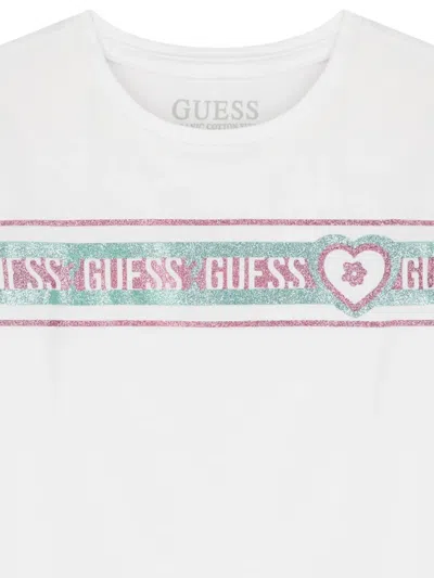 Guess Logo-detail Long-sleeved T-shirt In White