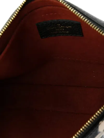 Pre-owned Louis Vuitton Multi Pochette Accessoires Bicolor Monogram Empreinte Giant Crossbody Bag In Black