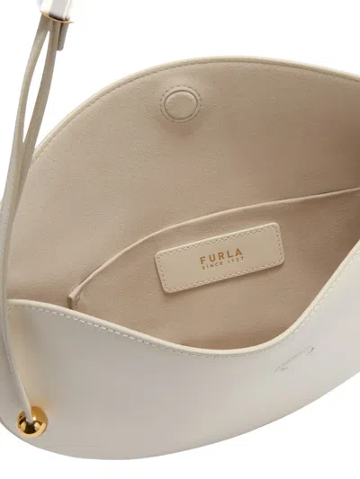 Furla Small Moonstone Adjustable-strap Shoulder Bag In White