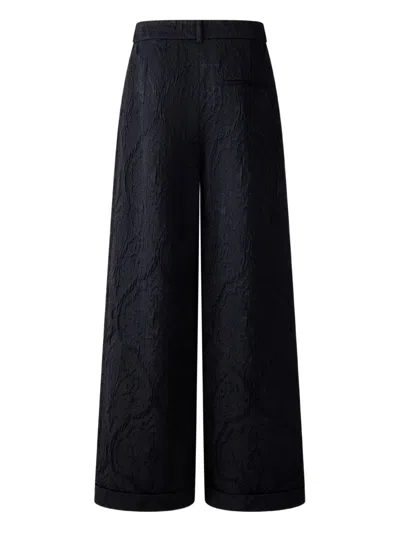Shanghai Tang Jacquard Tang Trousers In Black