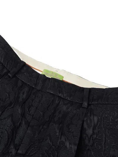 Shanghai Tang Jacquard Tang Trousers In Black