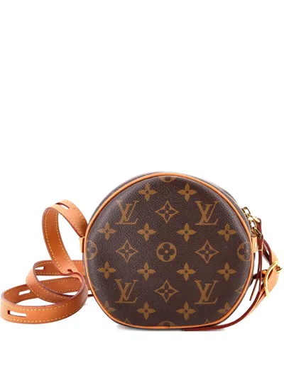 Pre-owned Louis Vuitton Boite Chapeau Souple Bag Monogram Canvas Pm Crossbody Bag In Brown