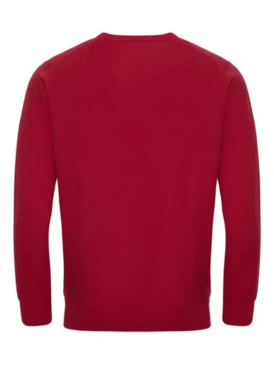 Loja Das Meias V-neck Wool Sweater In Red