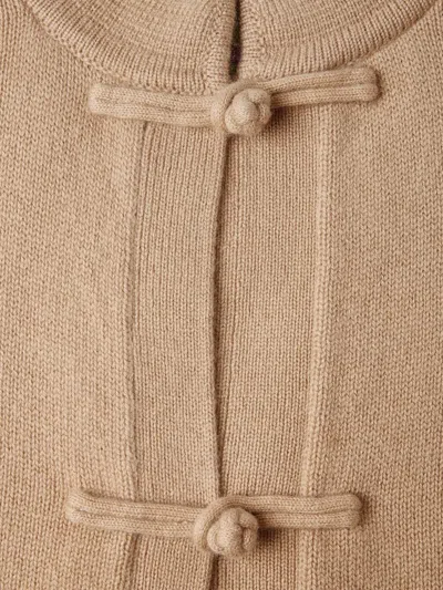 Shanghai Tang Knot Button Cardigan In Neutral