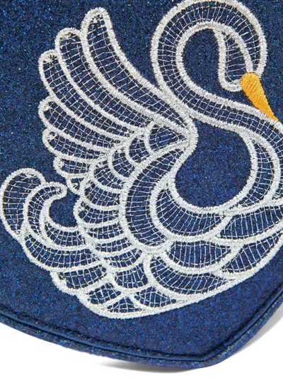 Stella Mccartney Girls Swan Heart Shoulder Bag In Blue