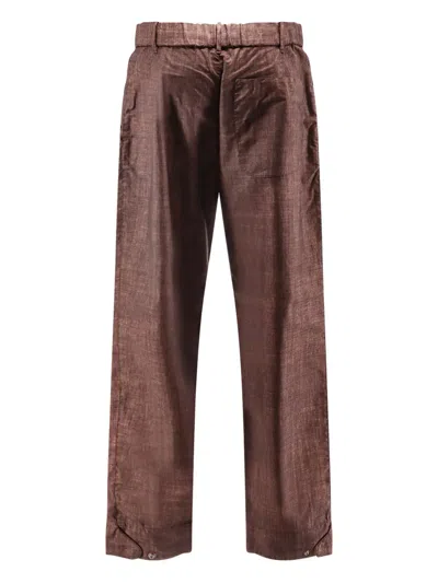Massimo Osti Studio Wool Trousers In Brown