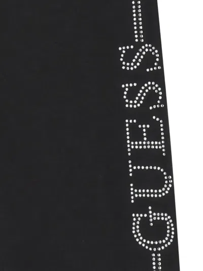 Guess Logo-embellished Track Pants In Black