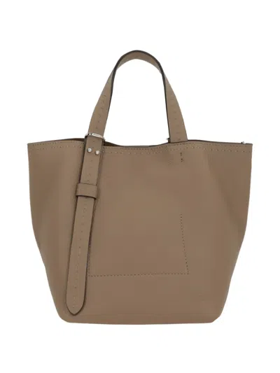 Max Mara Extra-small Archetipo Leather Tote Bag In Brown