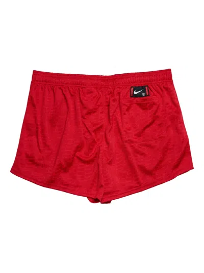 Nike X Martine Rose Logo-patch Shorts In Red