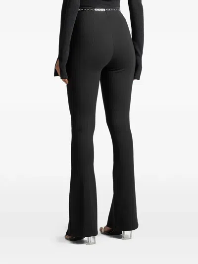 Manière De Voir Split-hem Chain Leggings In Black