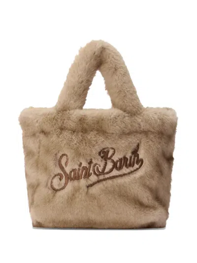 Mc2 Saint Barth Embroidered-logo Tote Bag In Brown