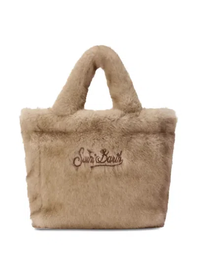 Mc2 Saint Barth Embroidered-logo Tote Bag In Brown