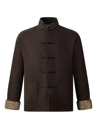Shanghai Tang Frog-button Jacket In Brown