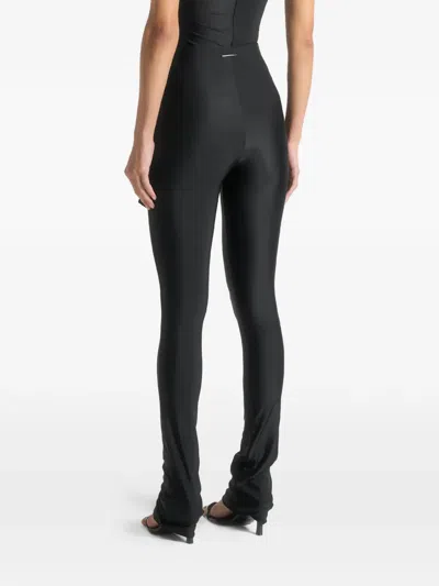 Manière De Voir Gathered Hardware-detail Leggings In Black
