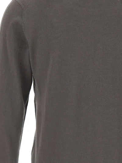 Paolo Pecora V-neck Button-up Cardigan In Gray