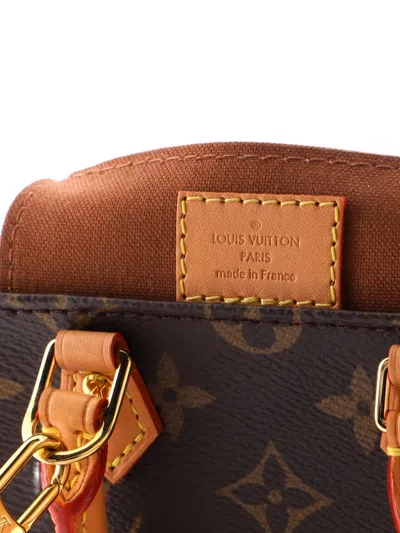 Pre-owned Louis Vuitton Petit Sac Plat Bag Monogram Canvas Crossbody Bag In Brown