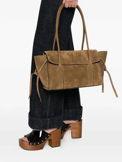 Mulberry Small Bayswater Flap-top Tote Bag In Brown