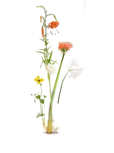 &k Amsterdam Cylindrical Tiered Vase In Yellow