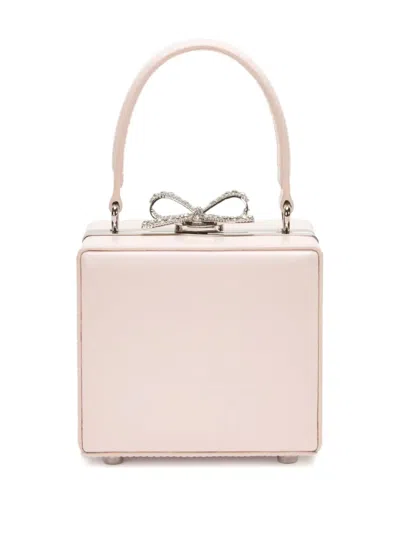 Self-portrait Crystal Bow-embellishment Tote Bag In Pink